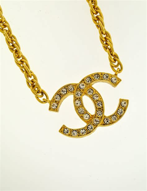 classic chanel logo necklace|genuine Chanel necklace.